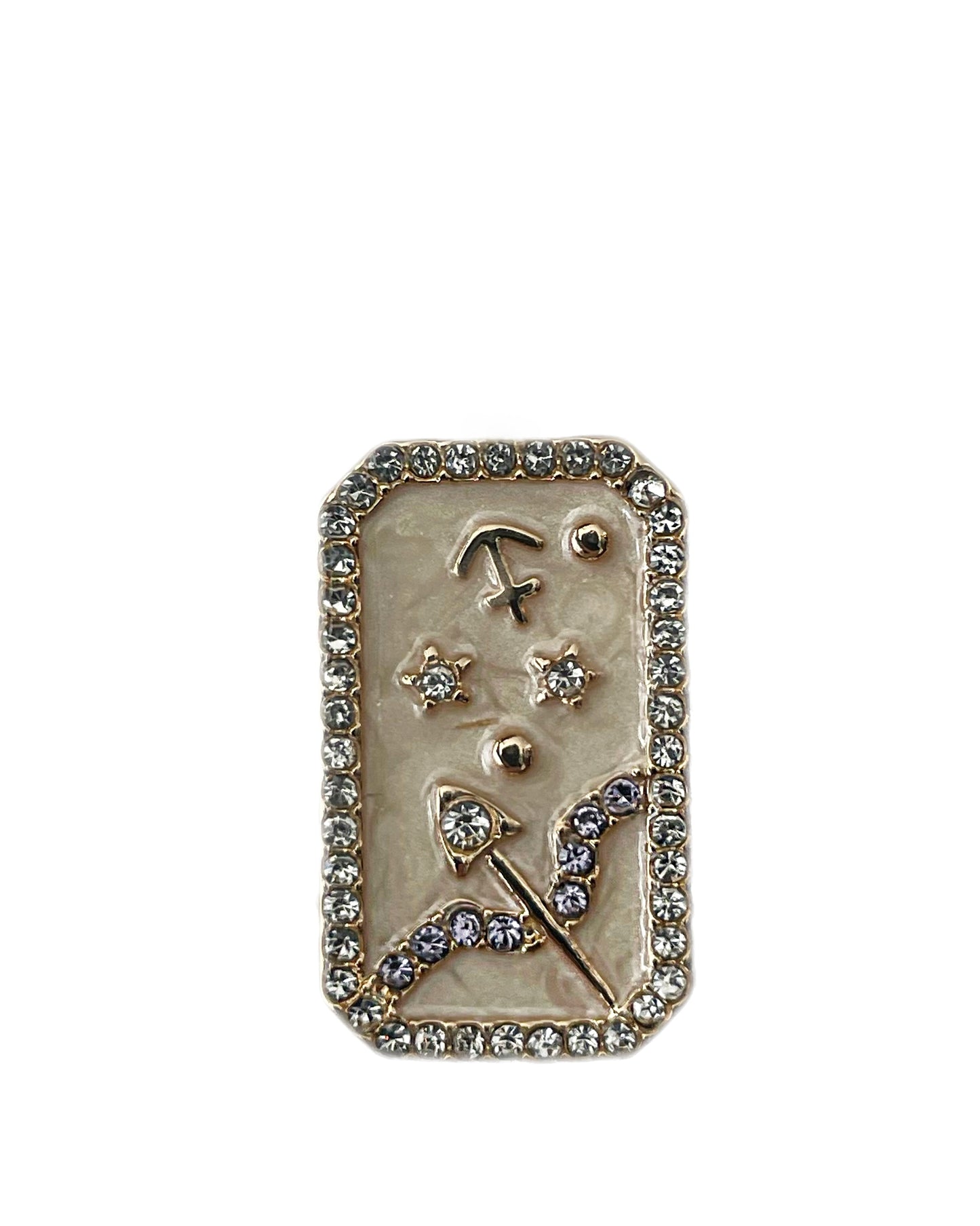 Zodiac Rhinestone Pendant Necklace {view}