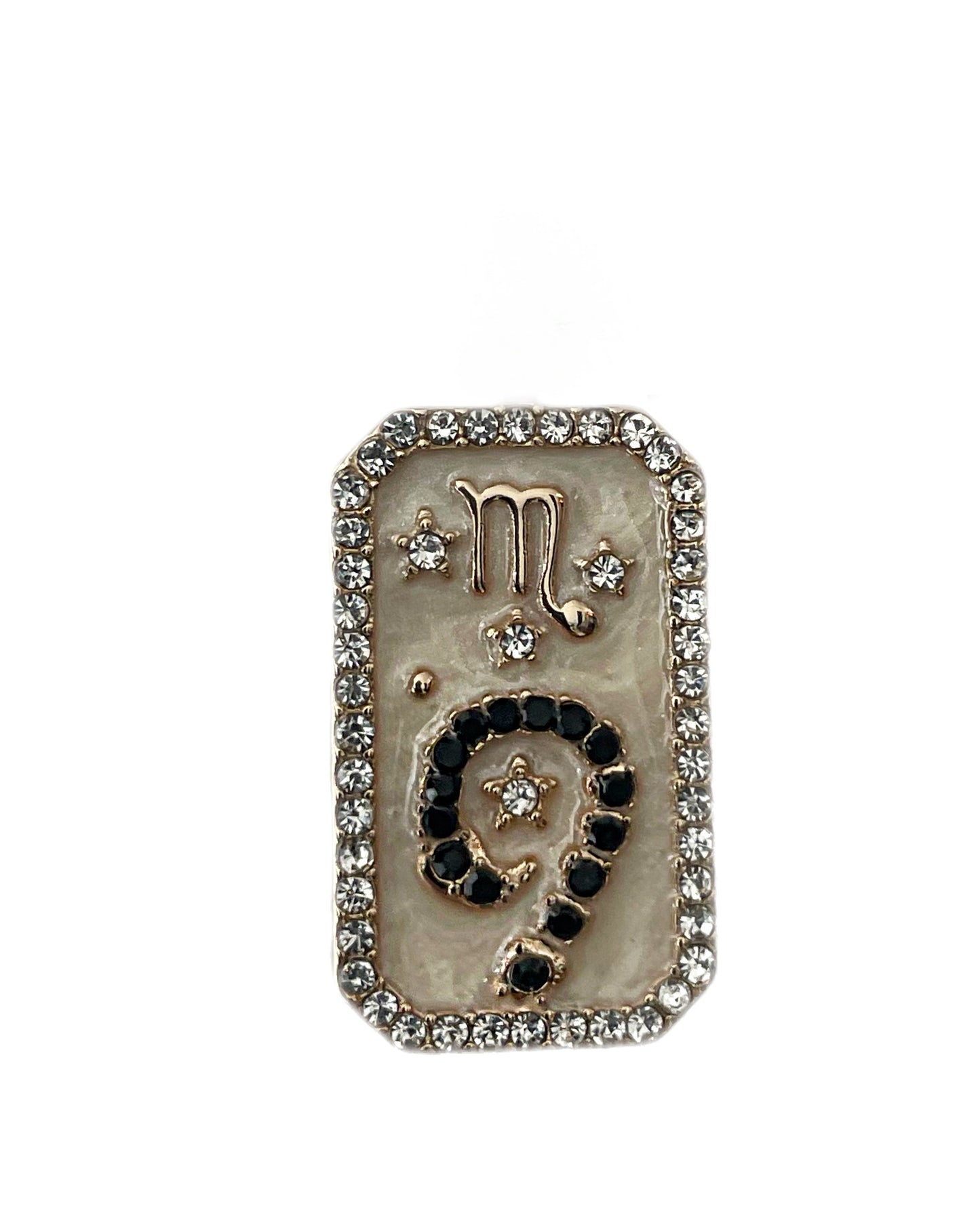 Zodiac Rhinestone Pendant Necklace {view}