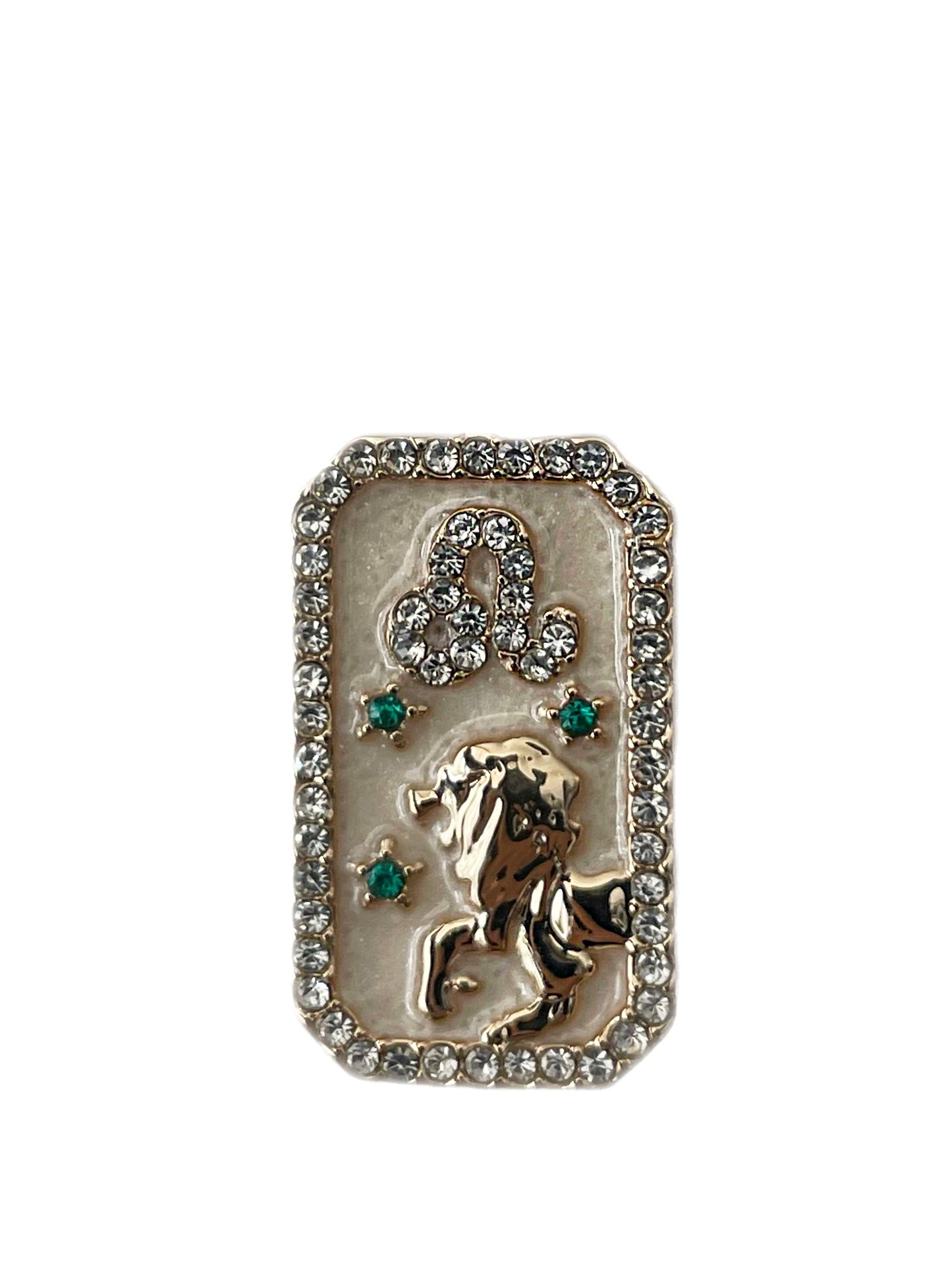 Zodiac Rhinestone Pendant Necklace {view}