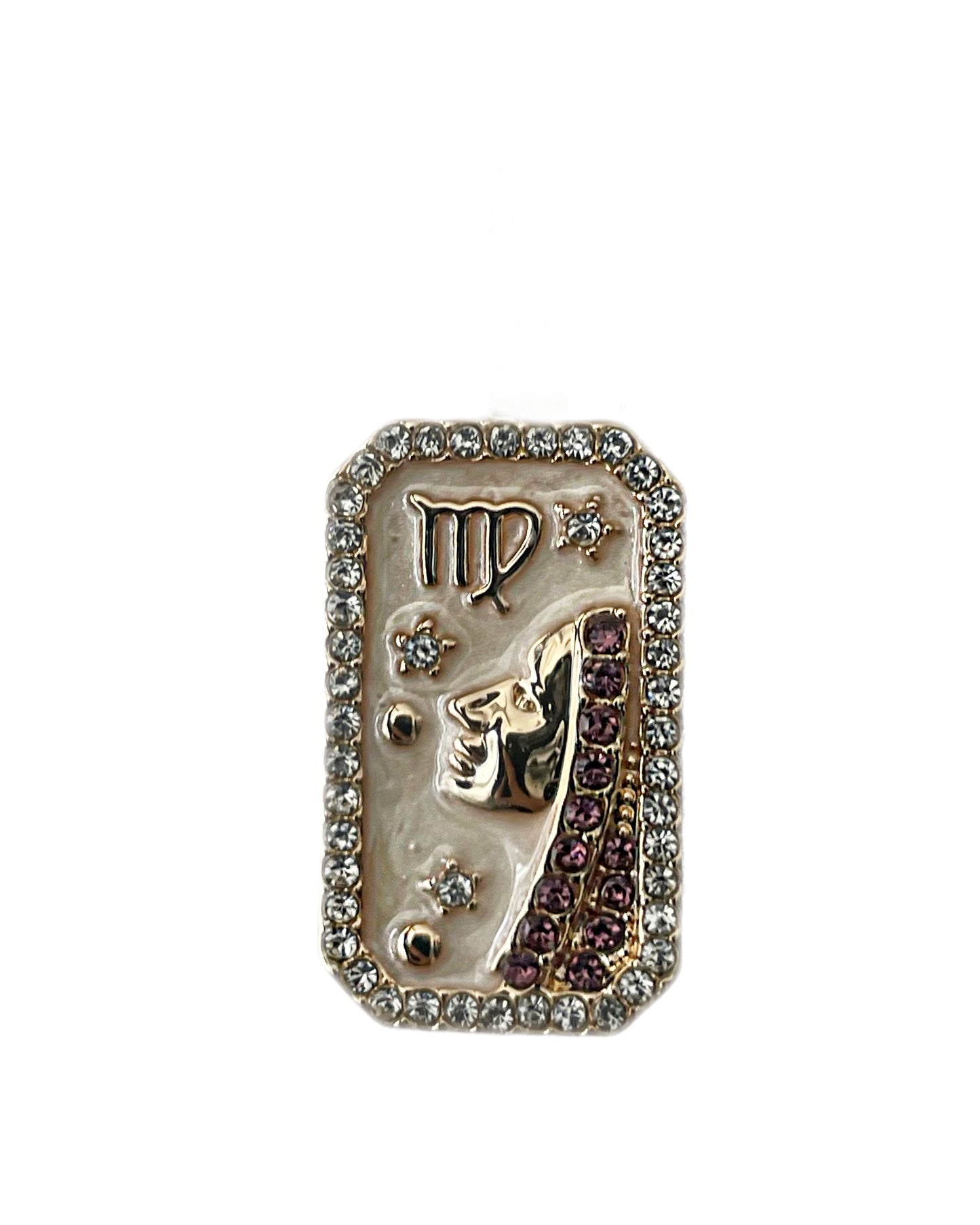 Zodiac Rhinestone Pendant Necklace {view}