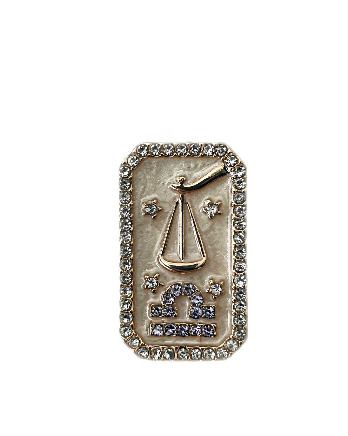 Zodiac Rhinestone Pendant Necklace {view}