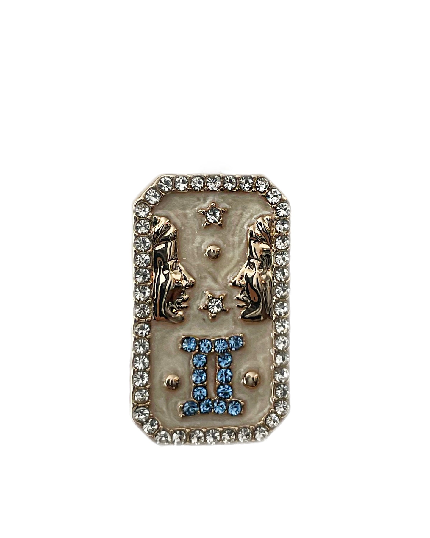 Zodiac Rhinestone Pendant Necklace {view}