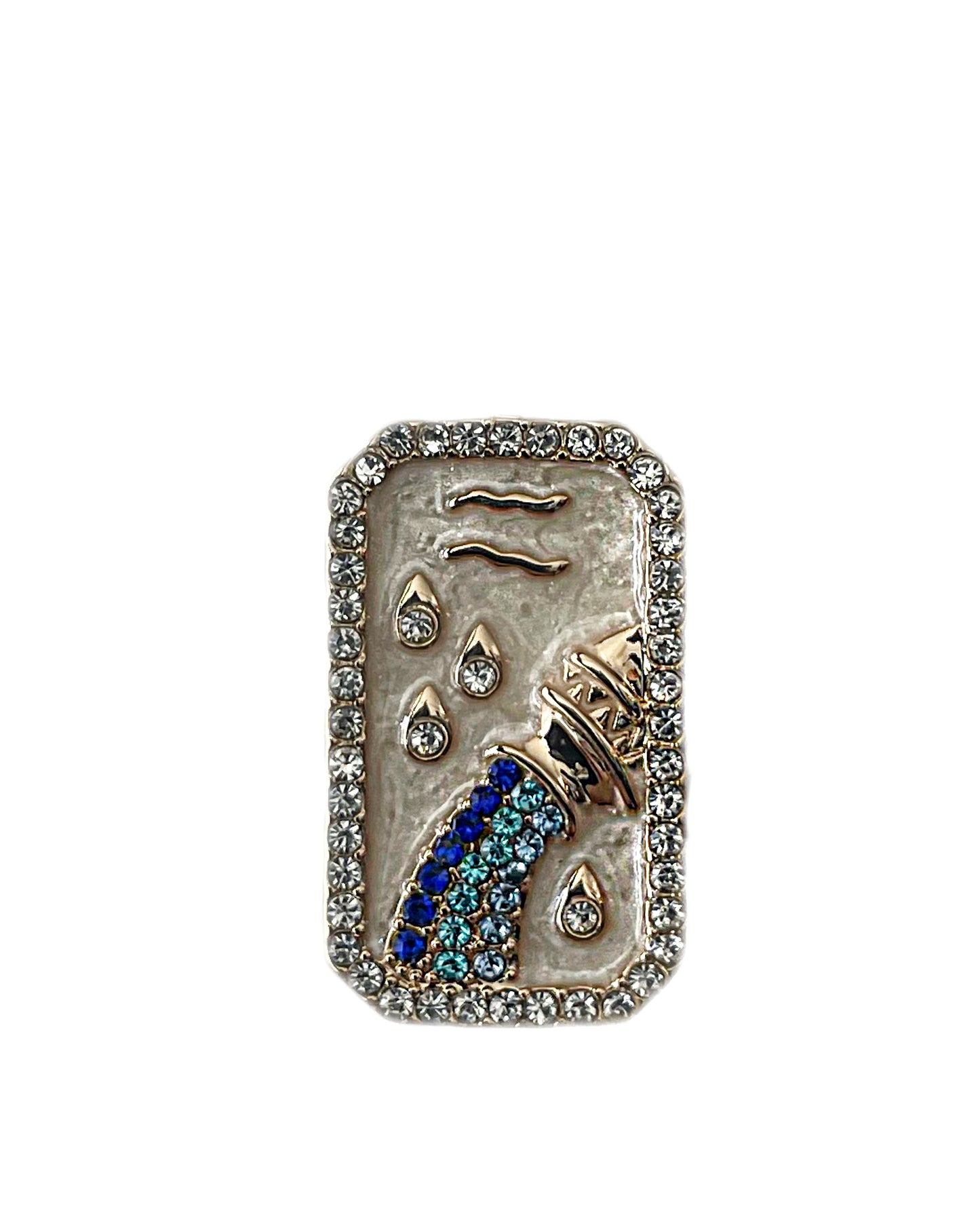 Zodiac Rhinestone Pendant Necklace {view}