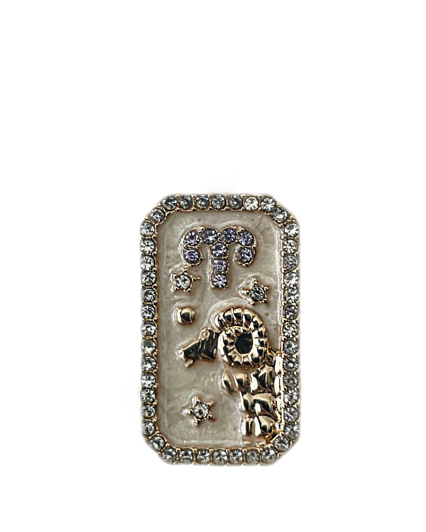 Zodiac Rhinestone Pendant Necklace {view}