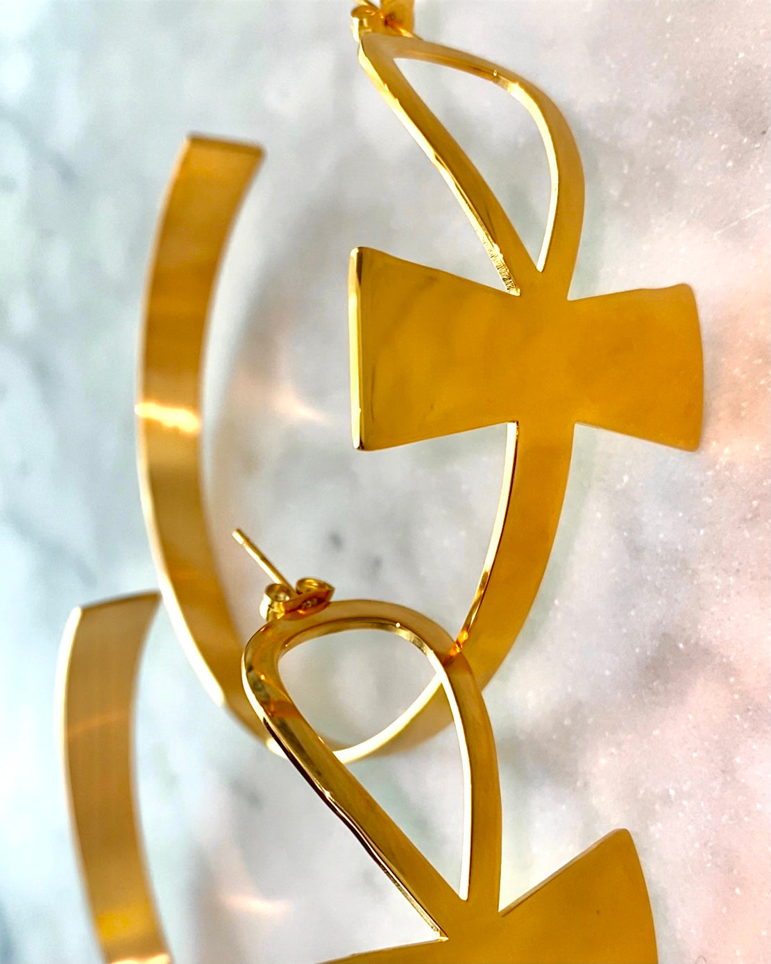 Ankh Hoop Earrings {view}