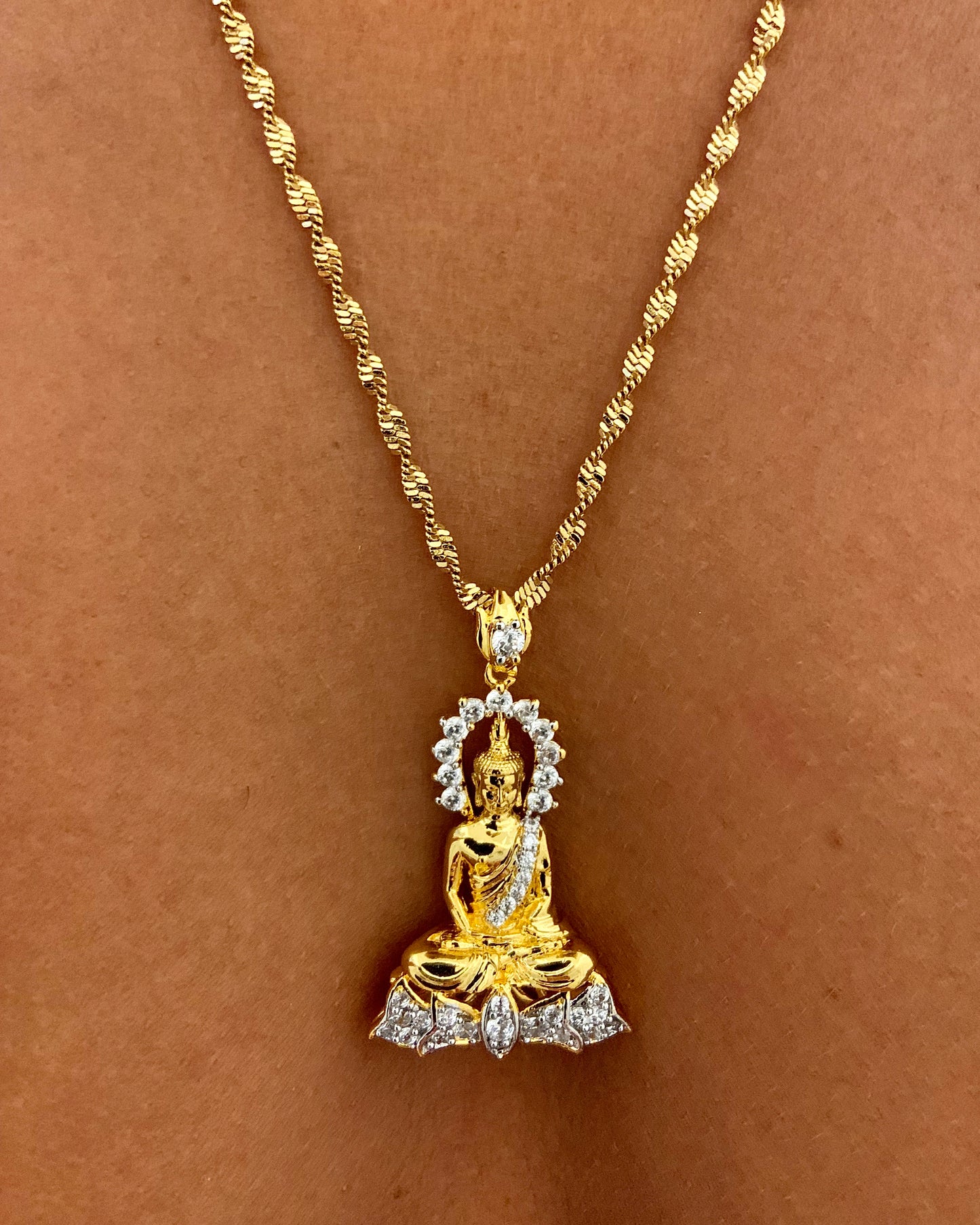 Halo Buddha Necklace {view}