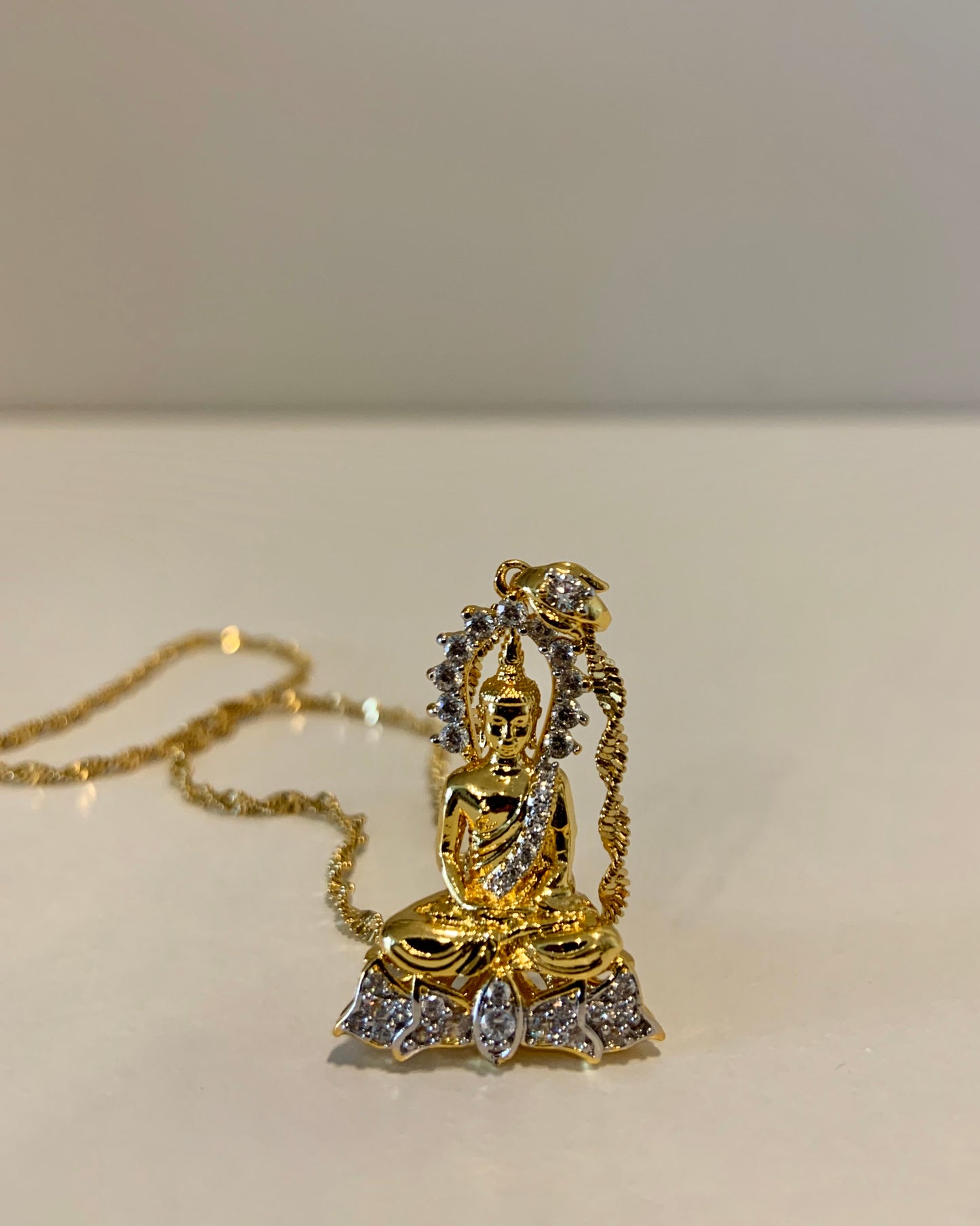 Halo Buddha Necklace {view}