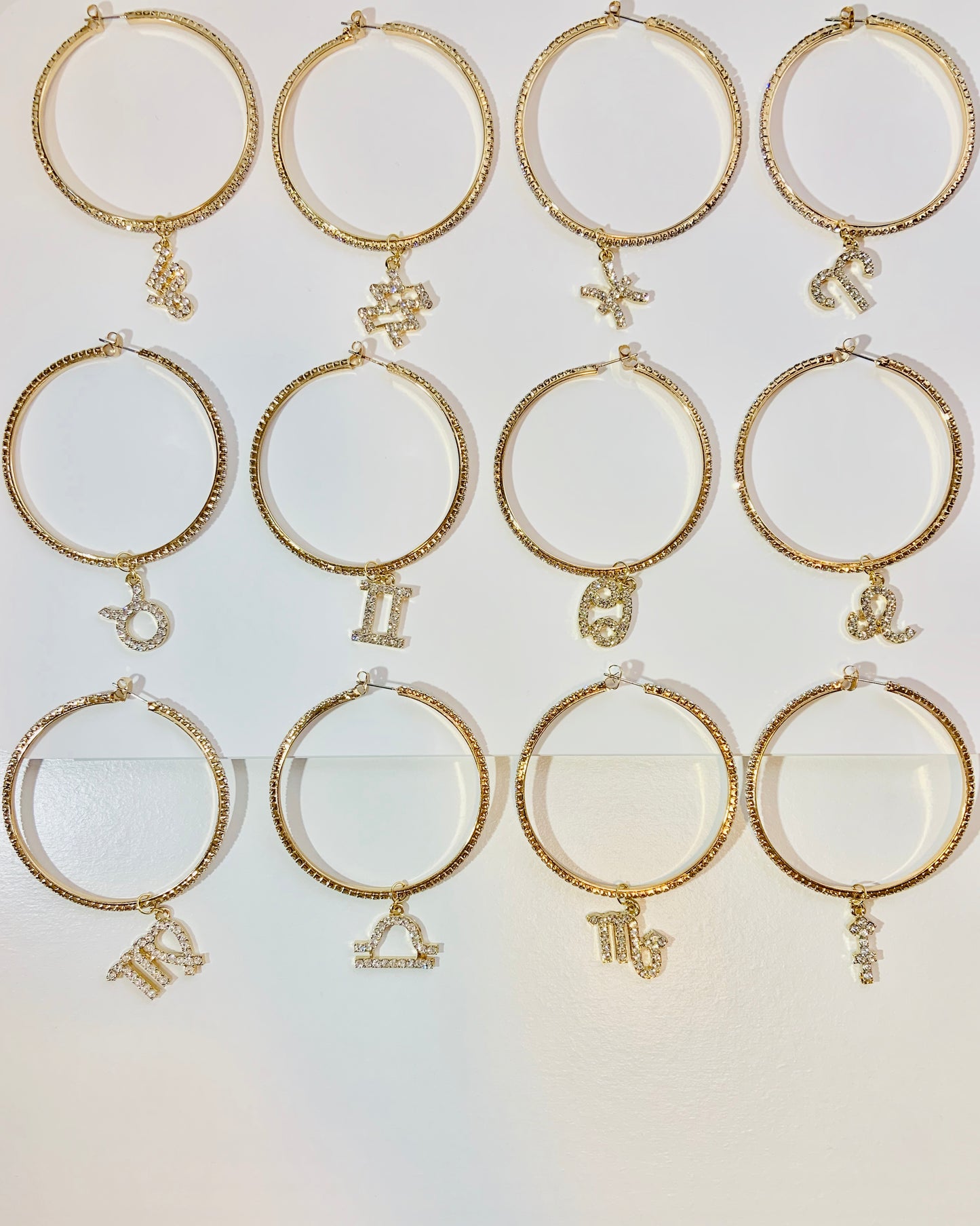Stella Horoscope Hoop Earrings {view}