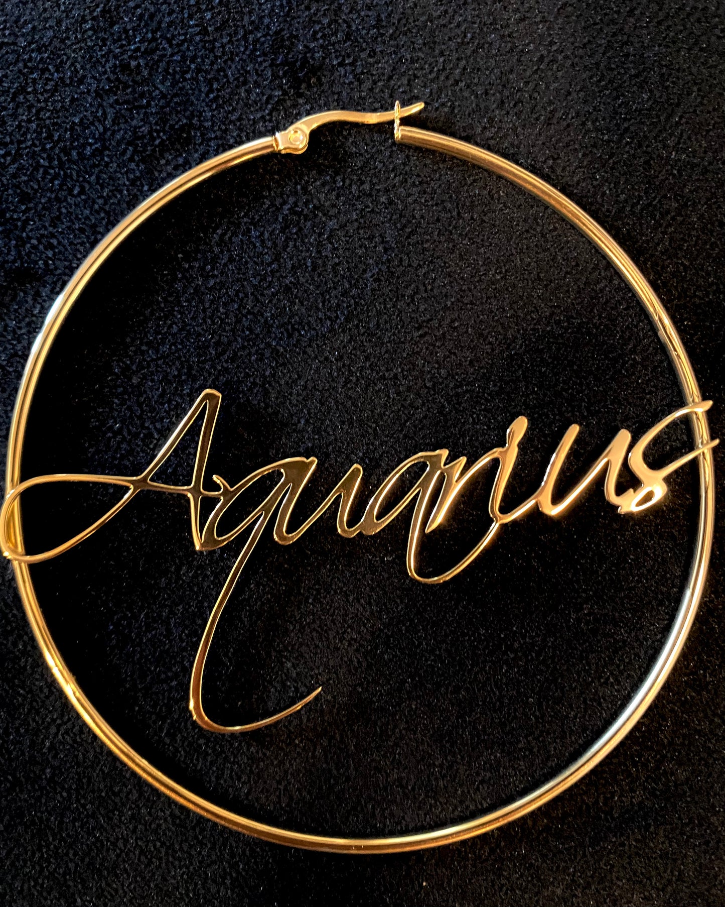 Horoscope Hoop Earrings {view}