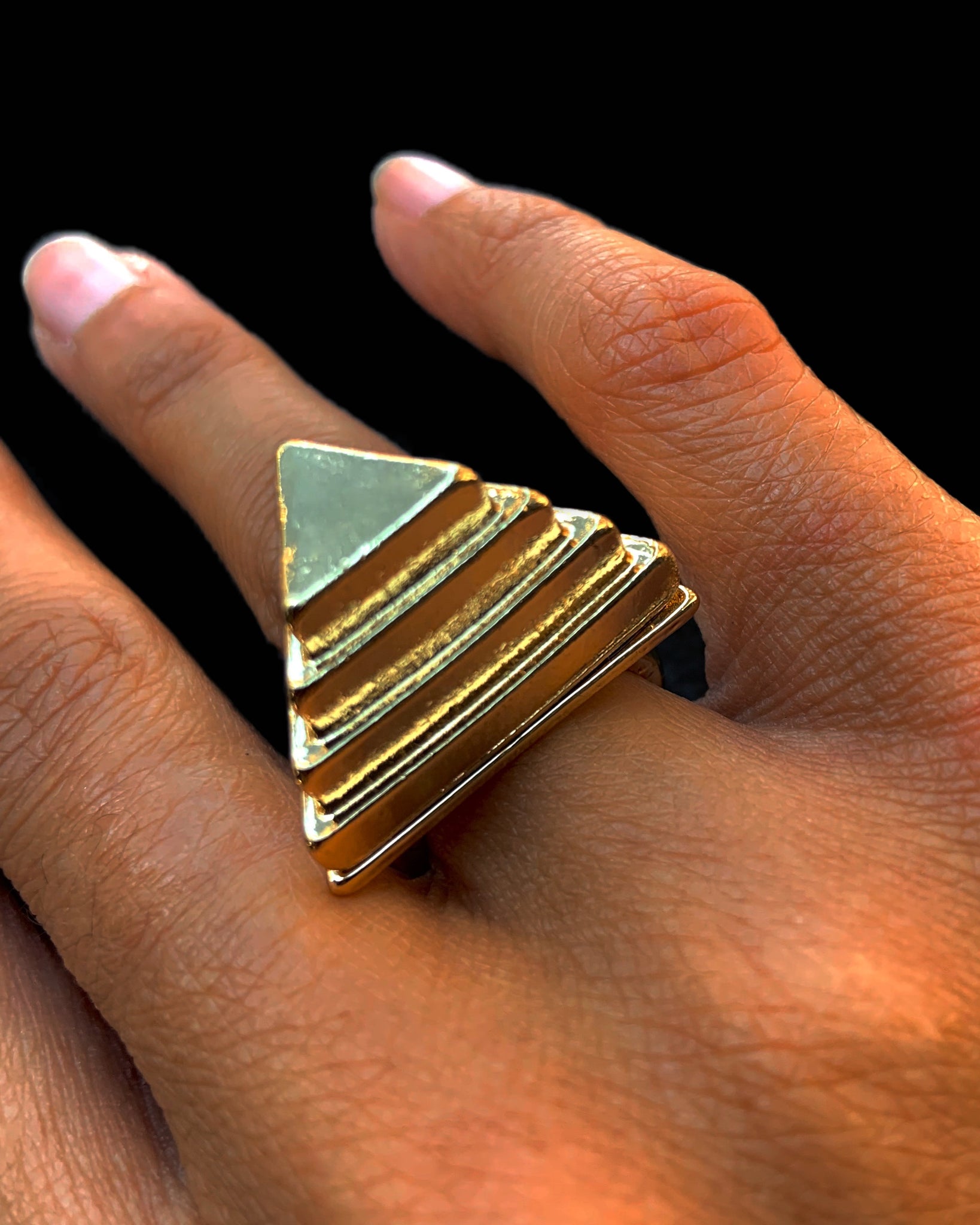 9ct Gold Pyramid Ring – Albone