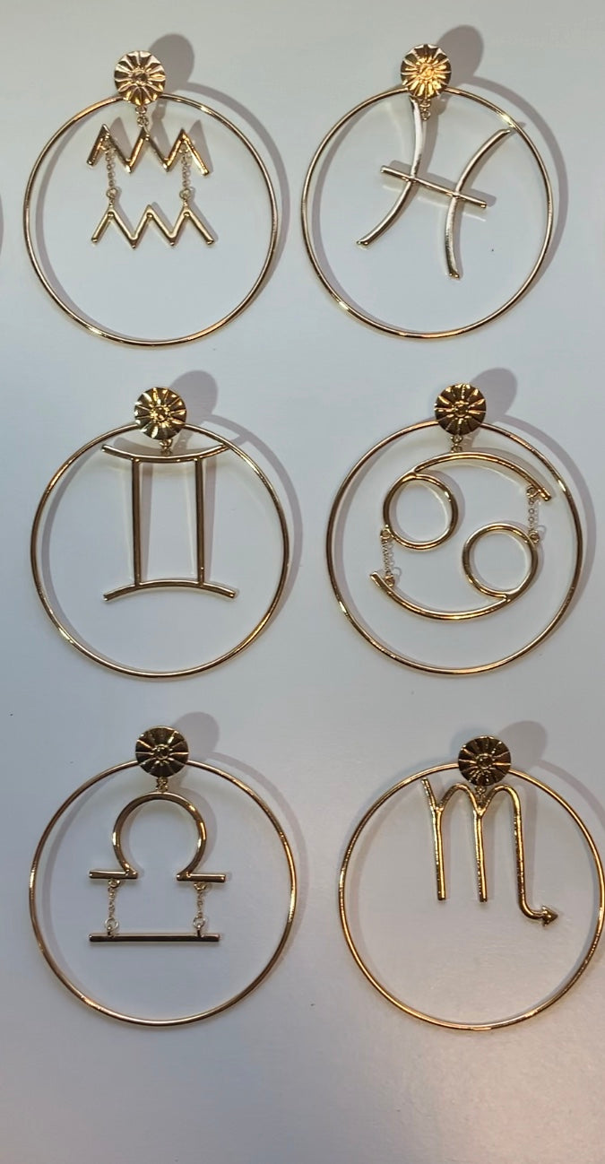 Nova Zodiac Hoop Earrings~ 2 Styles In One {view}