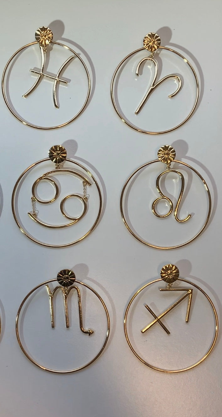 Nova Zodiac Hoop Earrings~ 2 Styles In One {view}