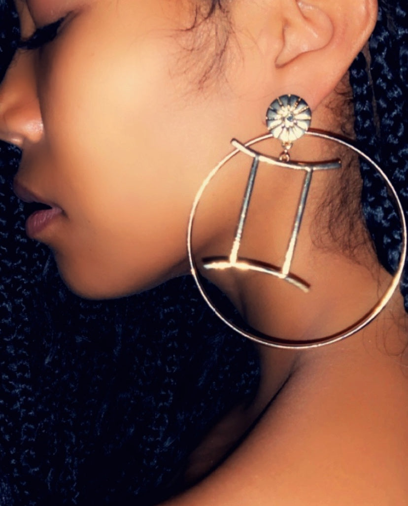 Nova Zodiac Hoop Earrings~ 2 Styles In One {view}