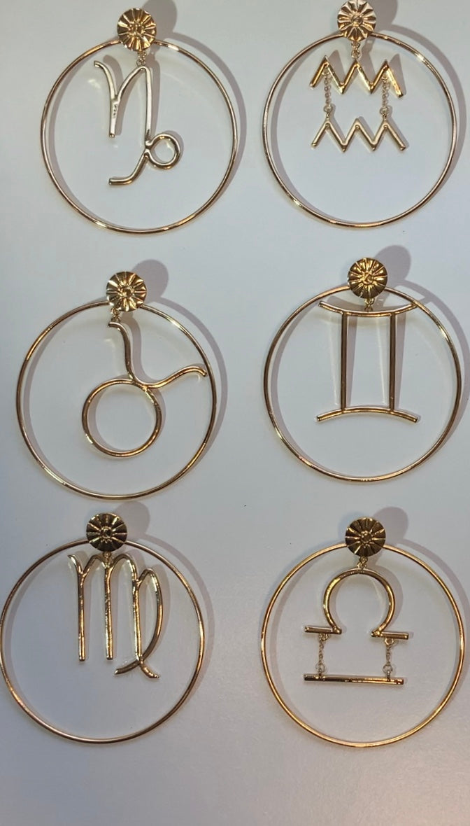 Nova Zodiac Hoop Earrings~ 2 Styles In One {view}