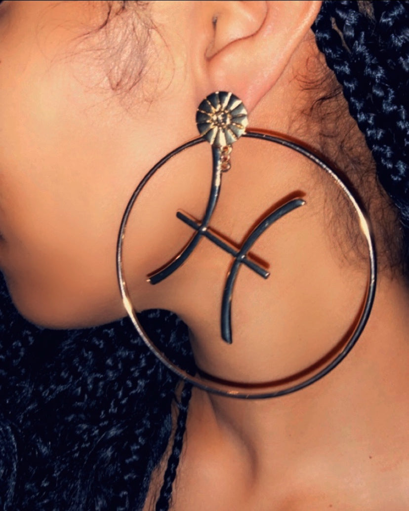 Nova Zodiac Hoop Earrings~ 2 Styles In One {view}