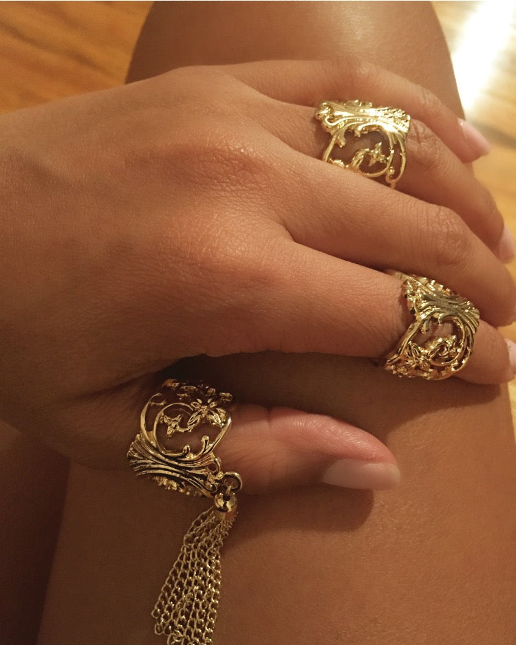 Diosa Mid Finger Ring Set {view}